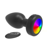 Rainbow -  Flashing Light Base Vibrating Training Anal Plug with Remote Control